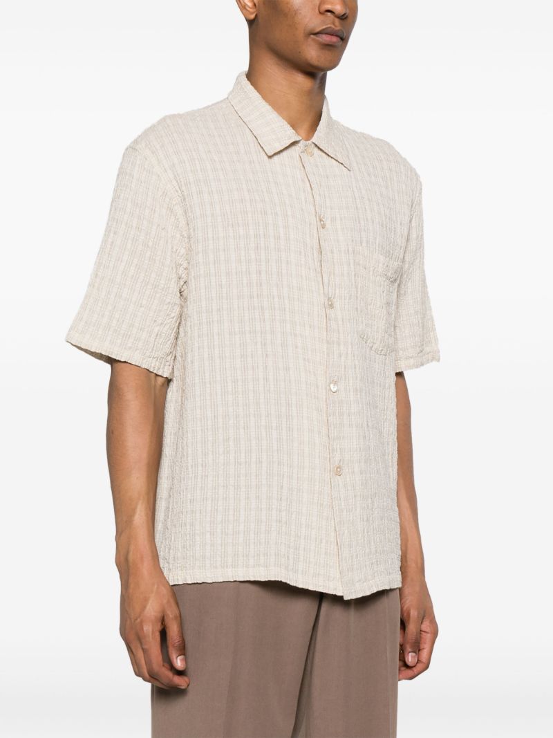 White Box Seersucker-texture Shirt