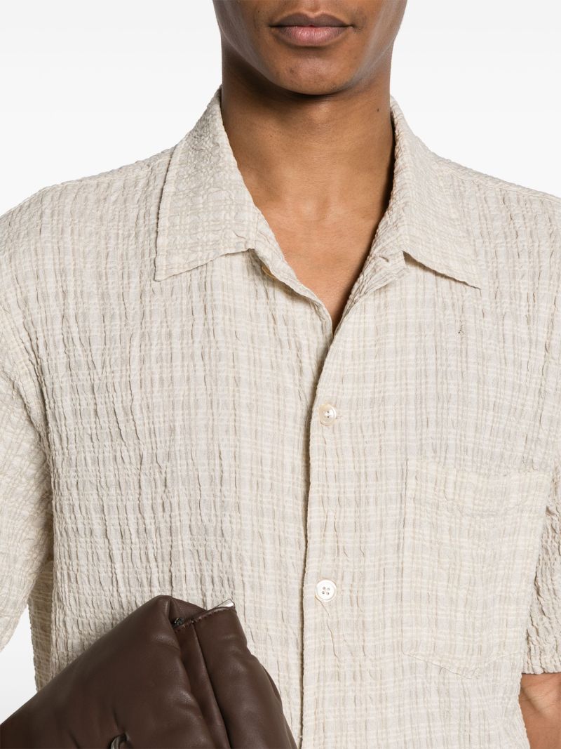 White Box Seersucker-texture Shirt
