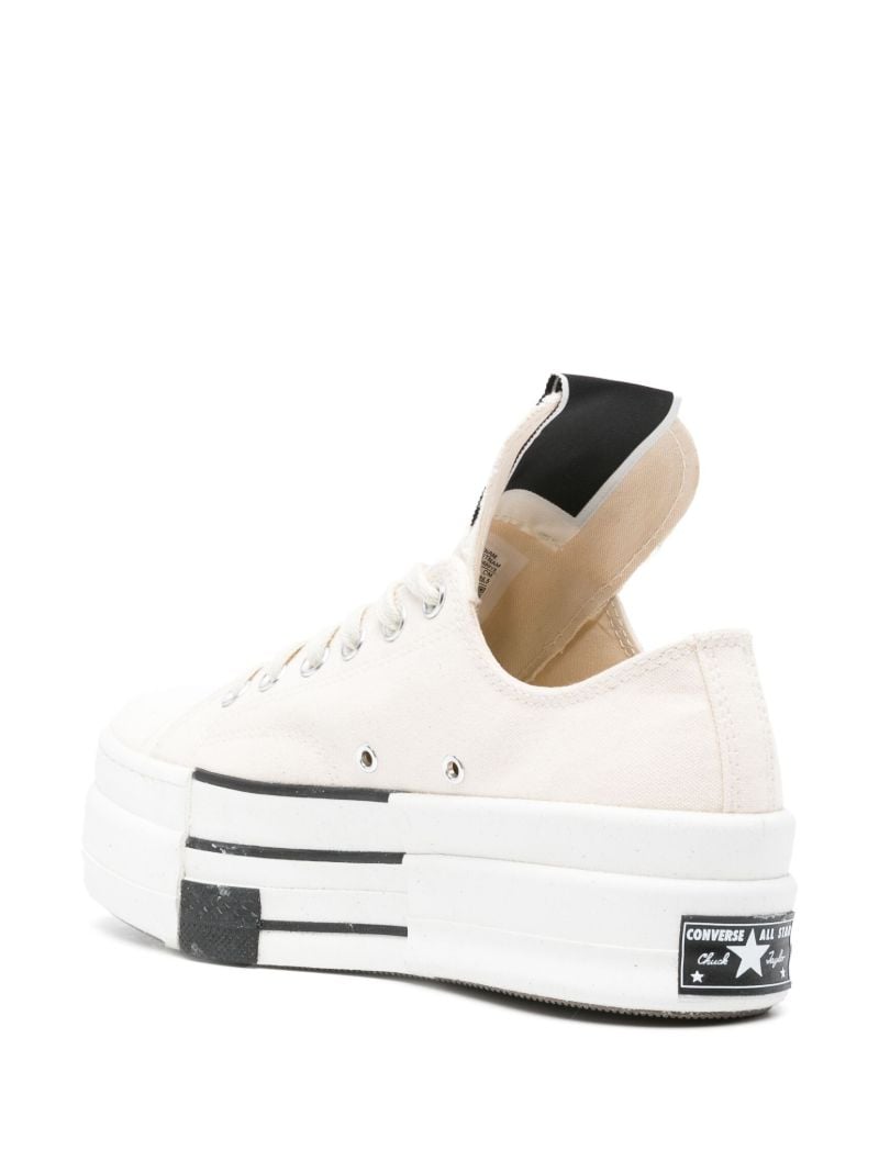 X Converse White Dbl Drkstar Canvas Sneakers