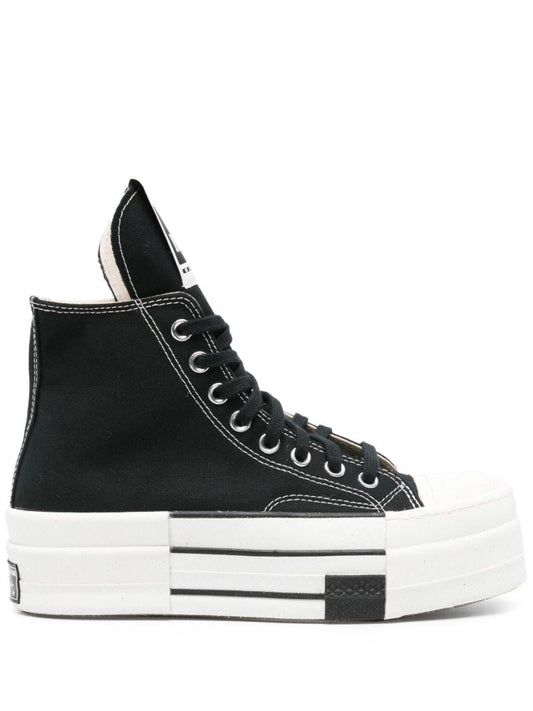 X Converse Black Dbl Drkstar Canvas Sneakers