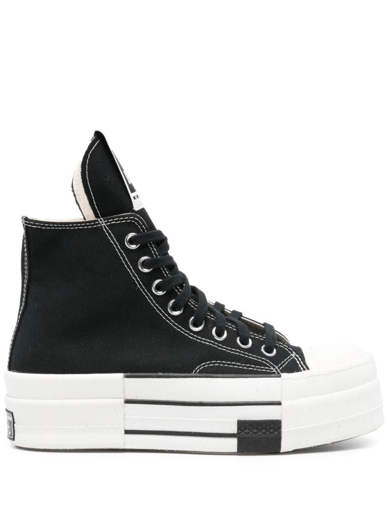 X Converse Black Dbl Drkstar Canvas Sneakers