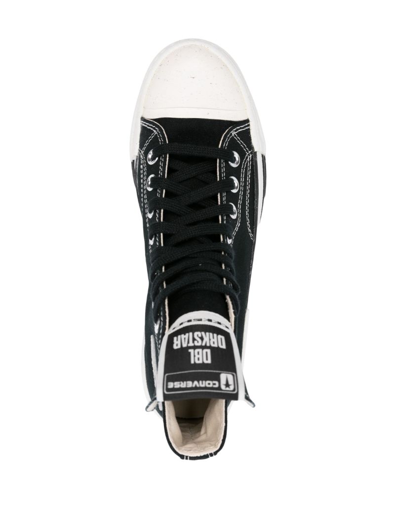 X Converse Black Dbl Drkstar Canvas Sneakers