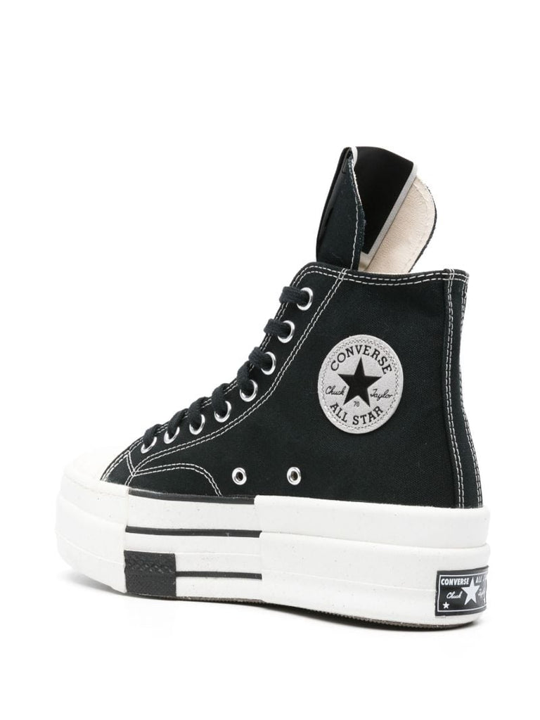 X Converse Black Dbl Drkstar Canvas Sneakers
