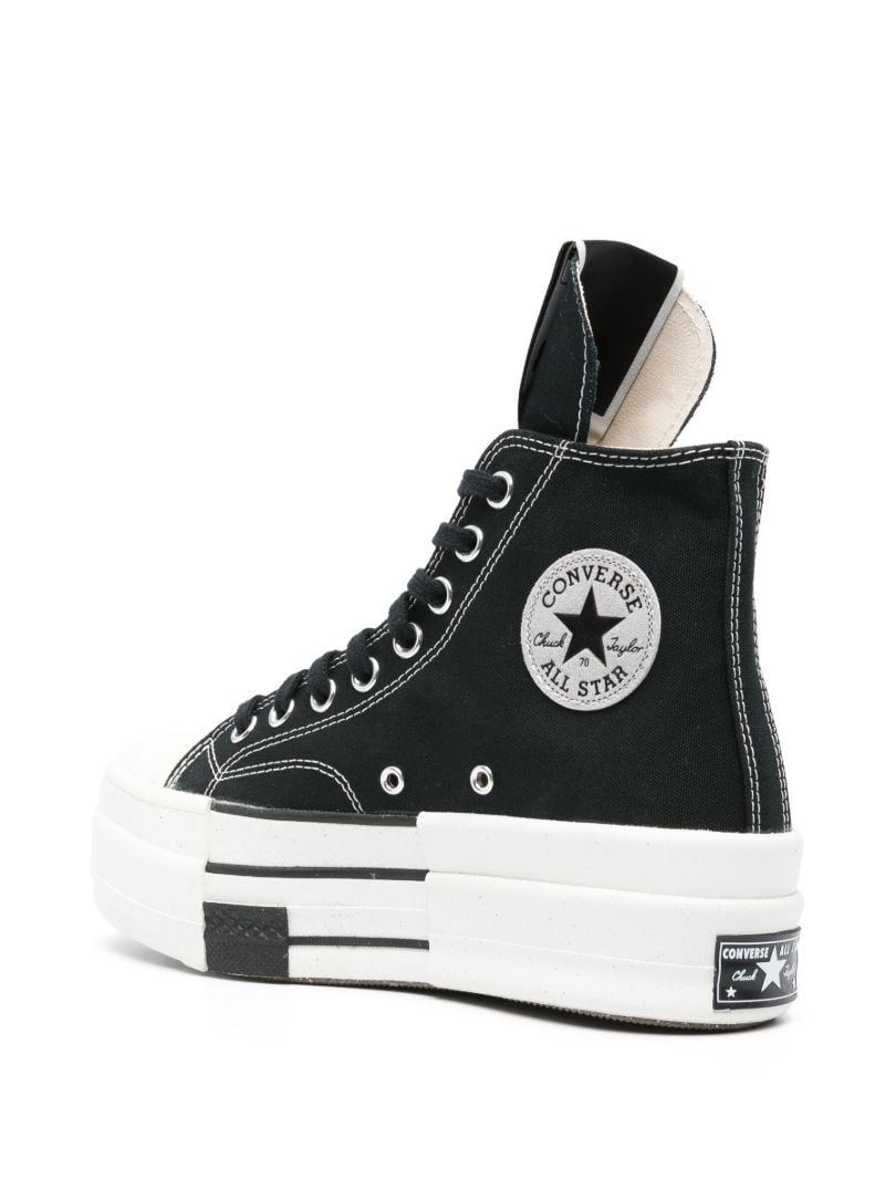 X Converse Black Dbl Drkstar Canvas Sneakers