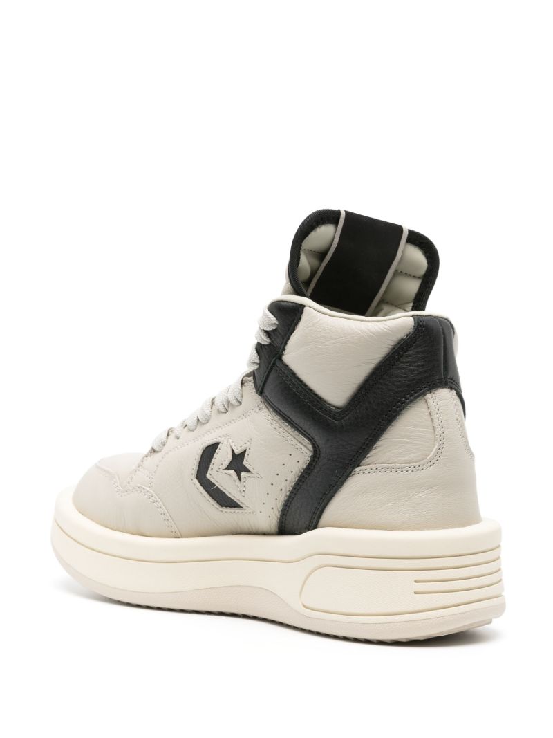 X Converse Grey Turbowpn Leather Sneakers