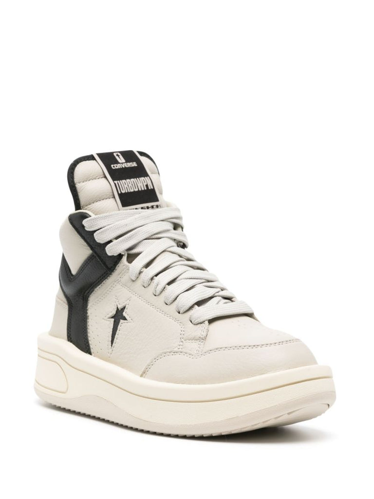 X Converse Grey Turbowpn Leather Sneakers