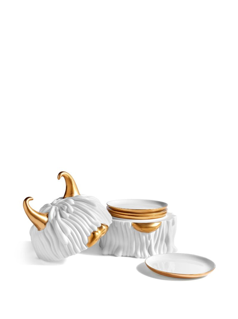 White Haas Lynda Plate Set
