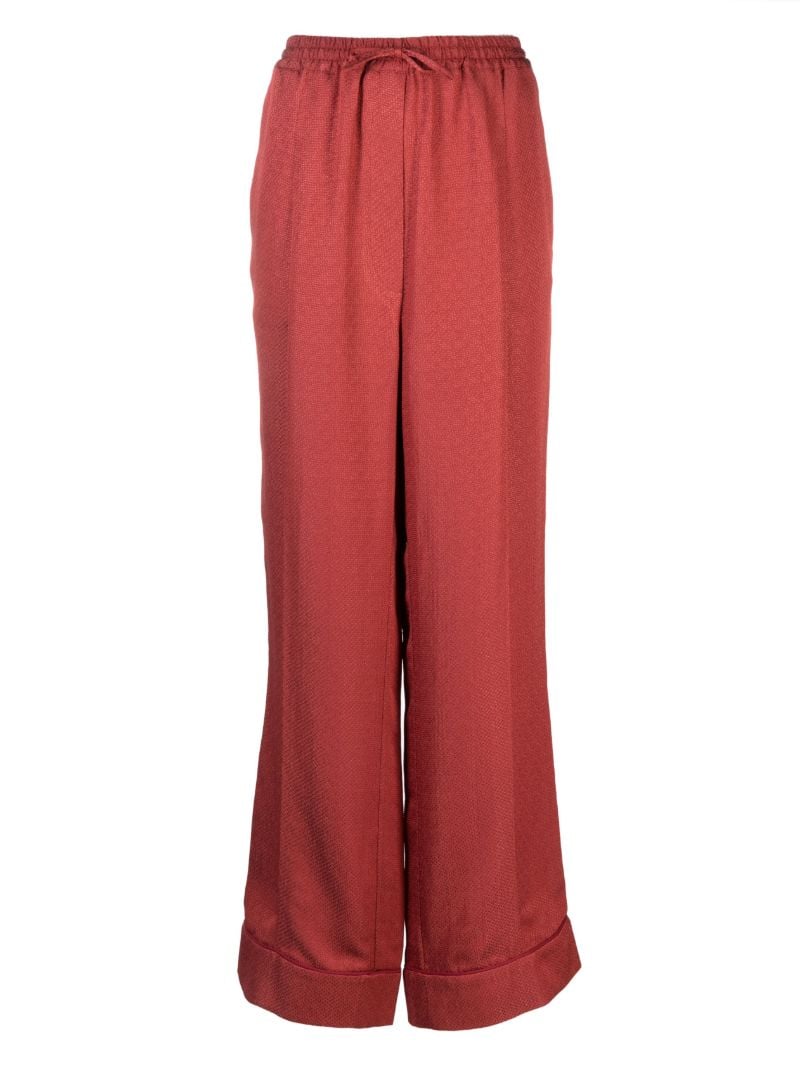 Red Pastelle Patterned-jacquard Pyjama Bottoms