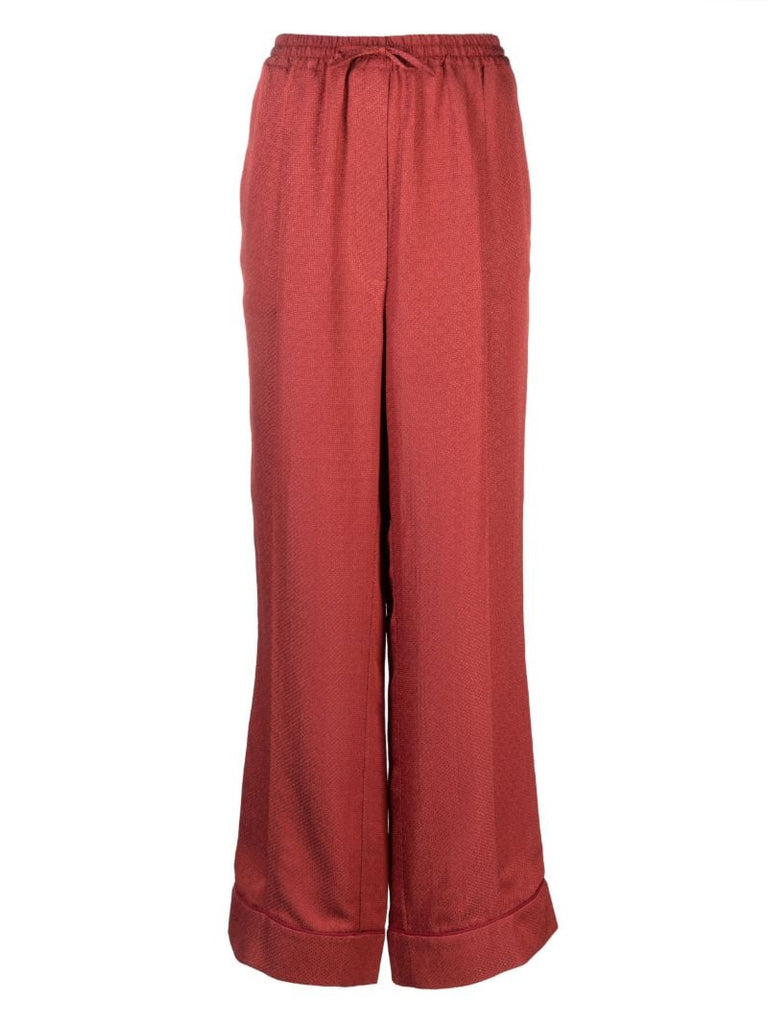 Red Pastelle Patterned-jacquard Pyjama Bottoms