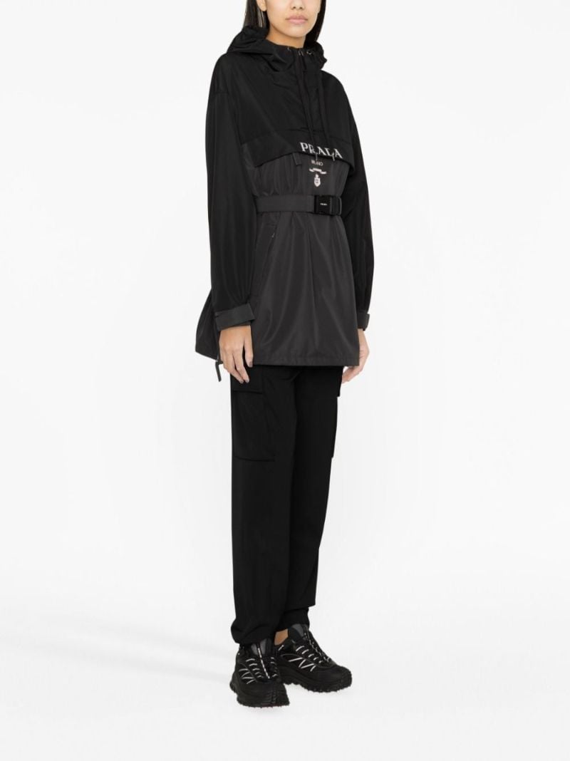 Black Logo-print Hooded Jacket