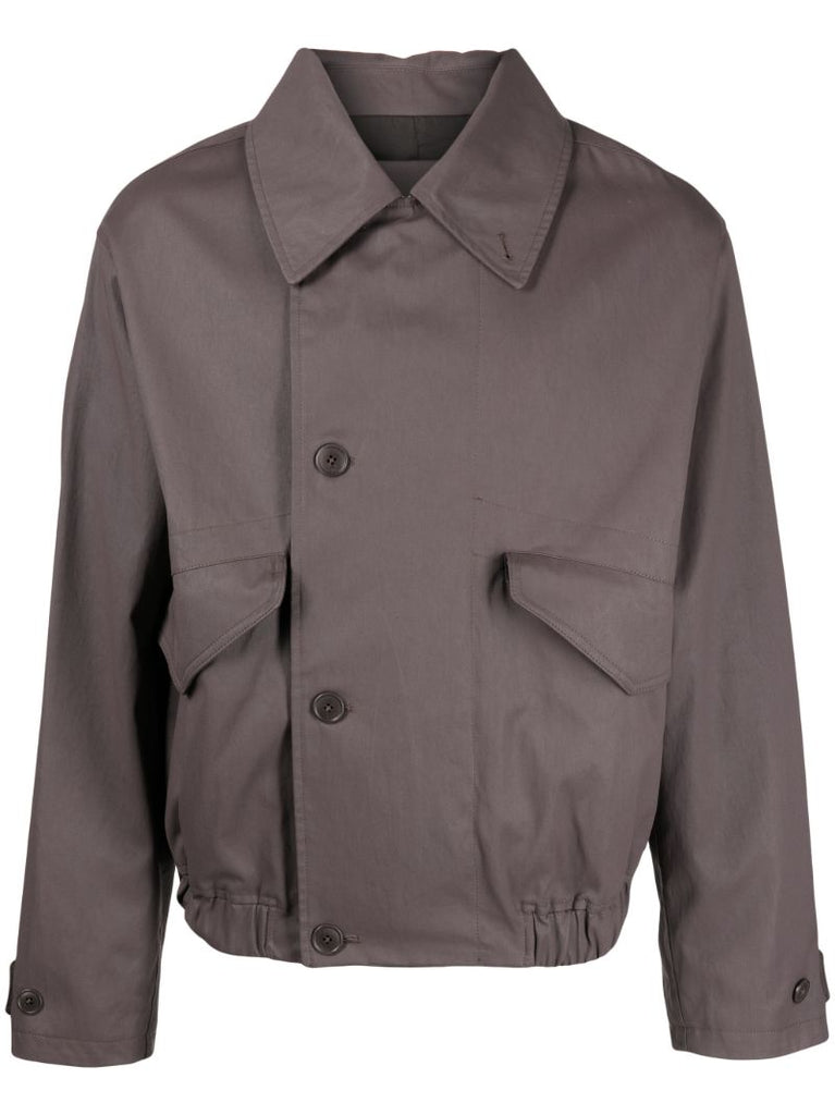 Mauve Cotton Bomber Jacket