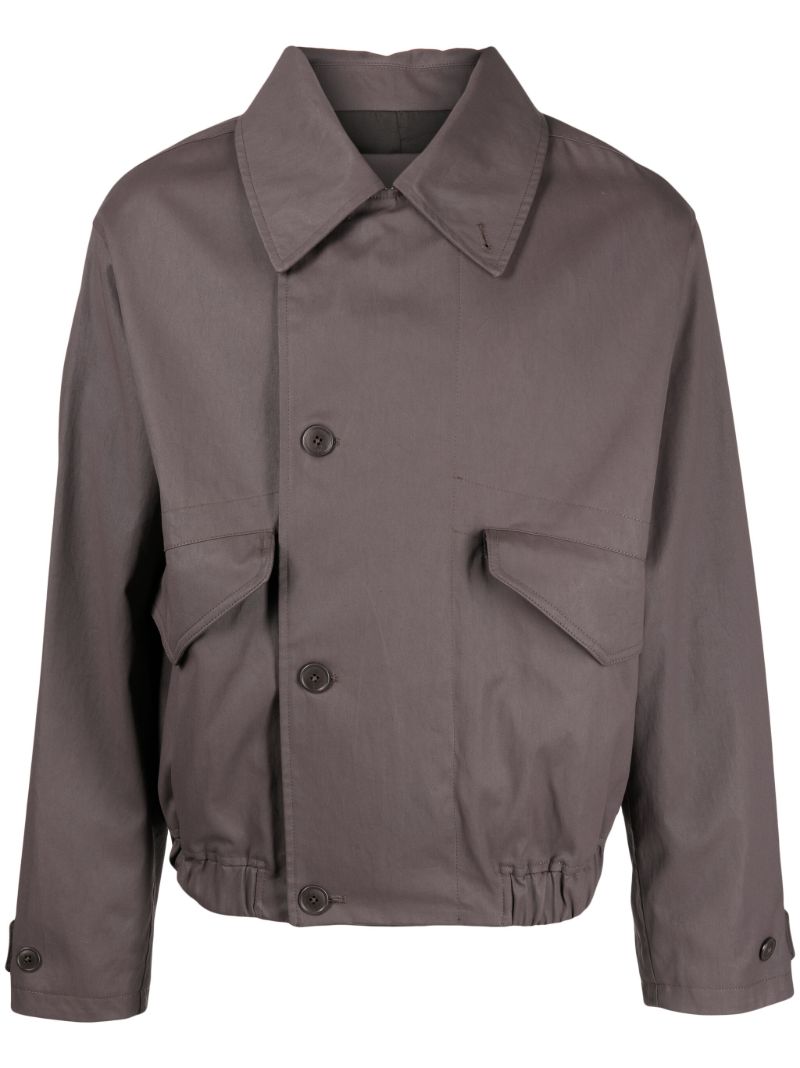 Mauve Cotton Bomber Jacket