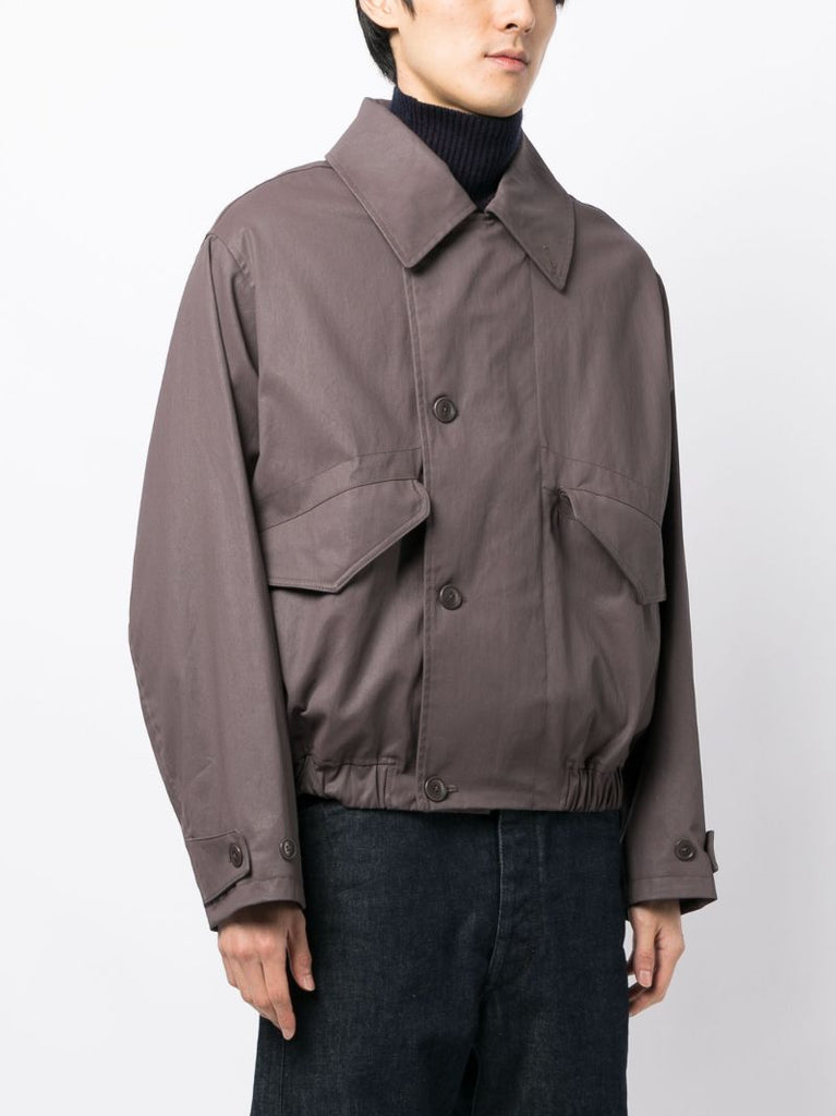Mauve Cotton Bomber Jacket