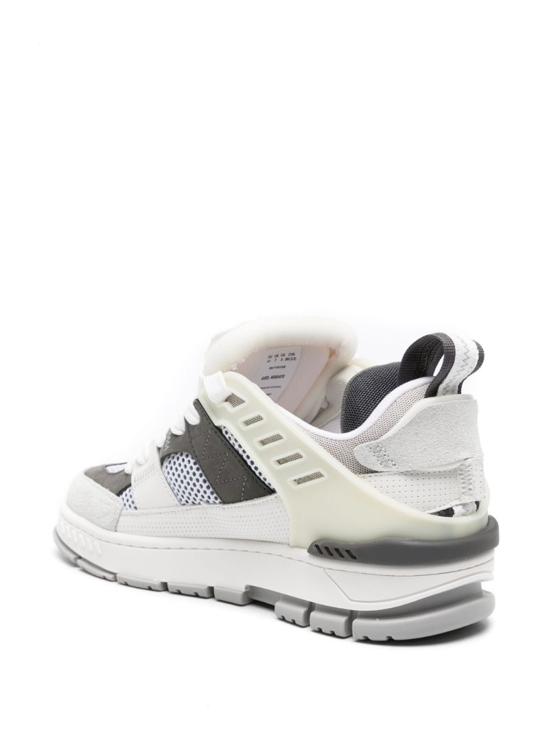 White Area Patchwork Panelled Sneakers
