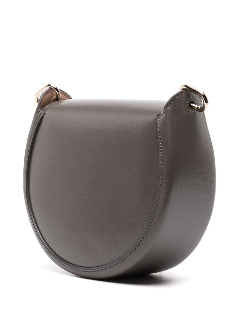 Grey ArlÃ_x0083_Â¨ne Small Leather Cross Body Bag