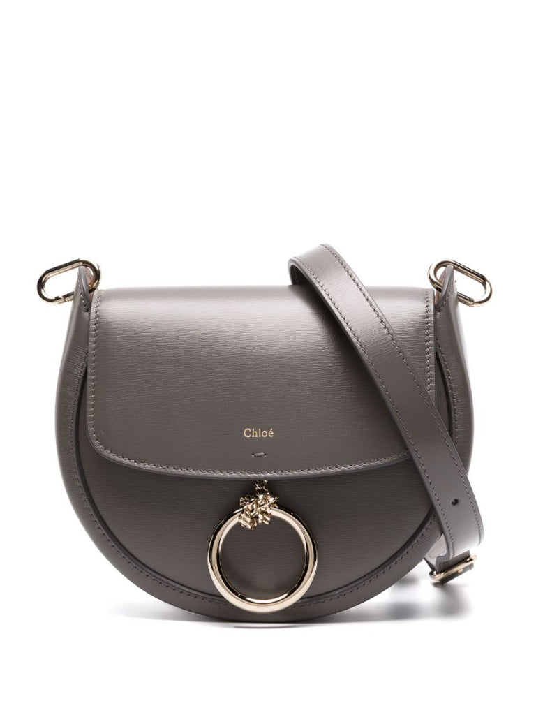 Grey ArlÃ_x0083_Â¨ne Small Leather Cross Body Bag