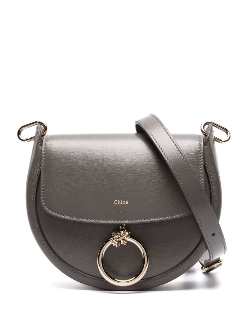 Grey ArlÃ_x0083_Â¨ne Small Leather Cross Body Bag