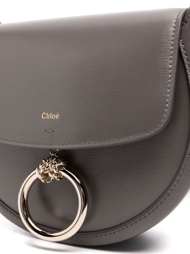 Grey ArlÃ_x0083_Â¨ne Small Leather Cross Body Bag