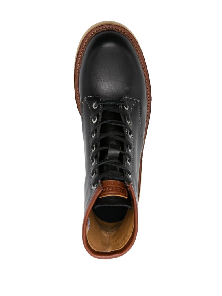 Black Leather Ankle Boots