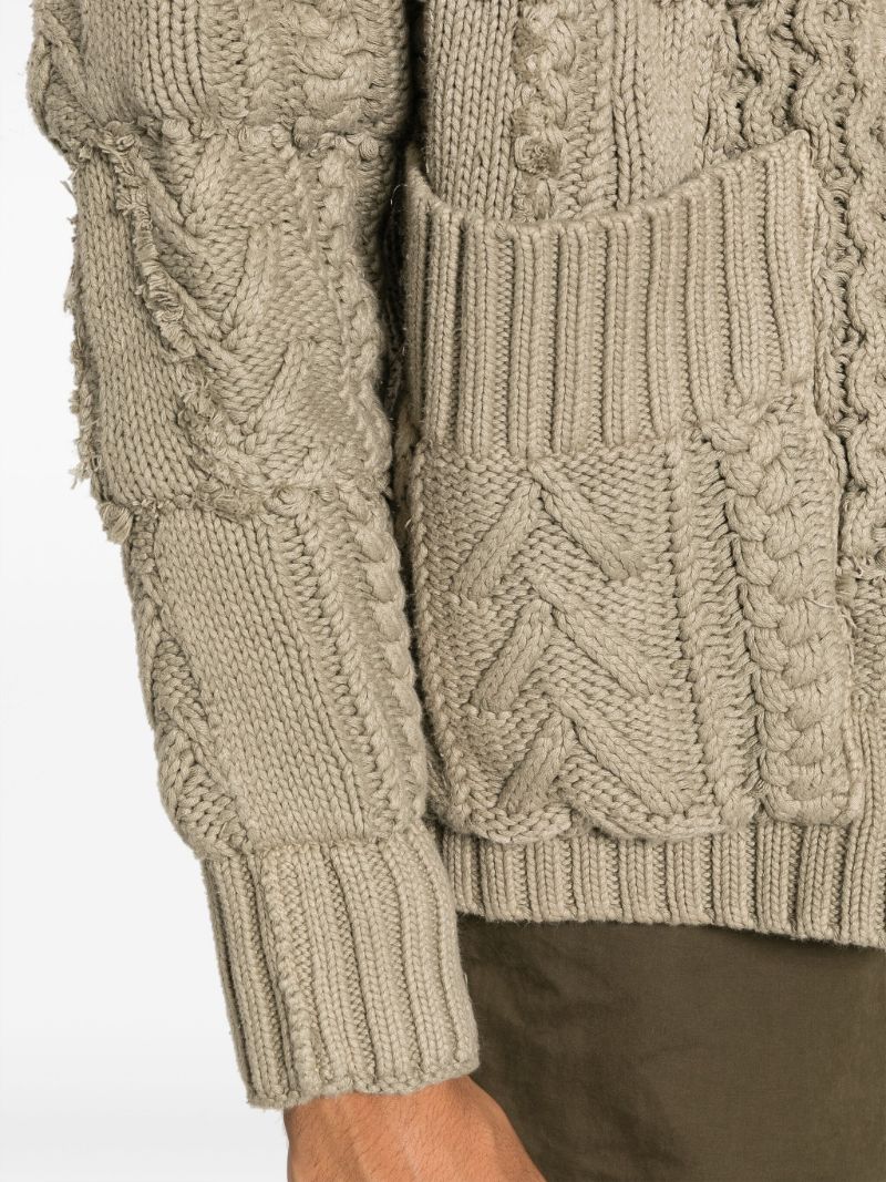 Green Fisherman Gl1 Knit Cardigan