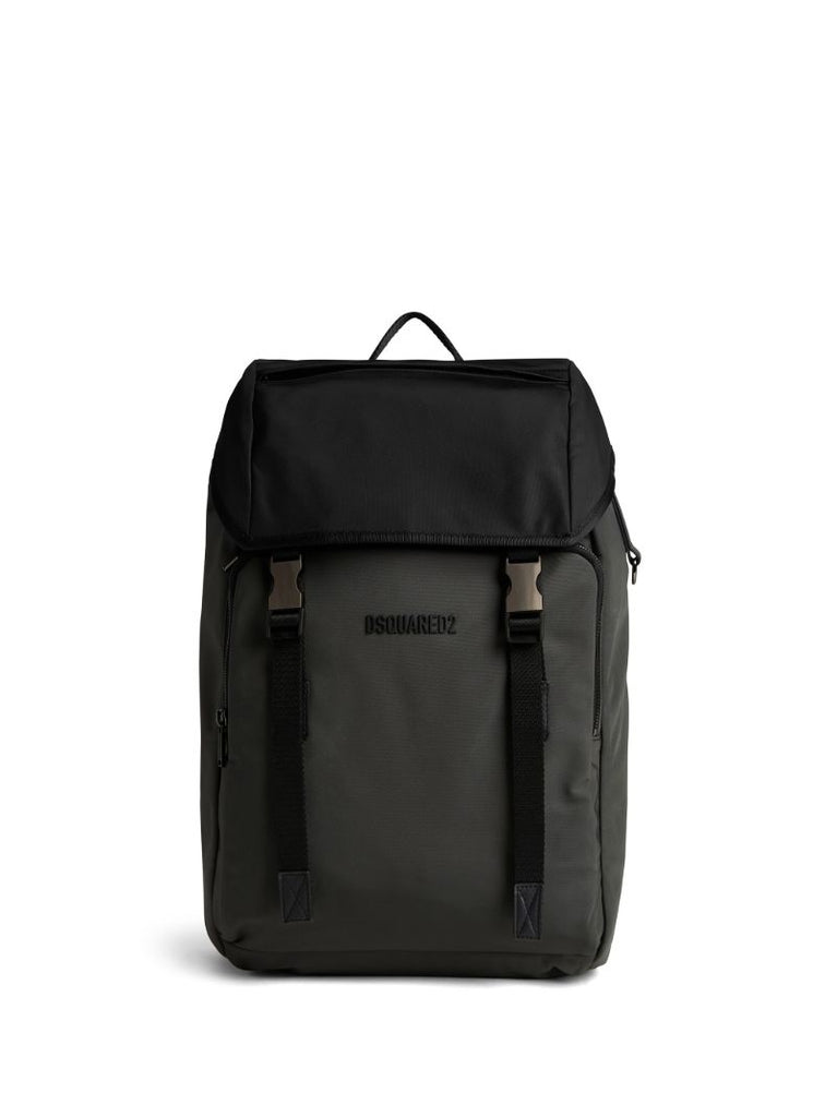 Black Urban Logo Embroidered Backpack