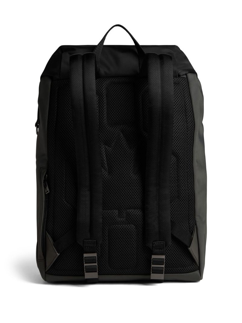 Black Urban Logo Embroidered Backpack