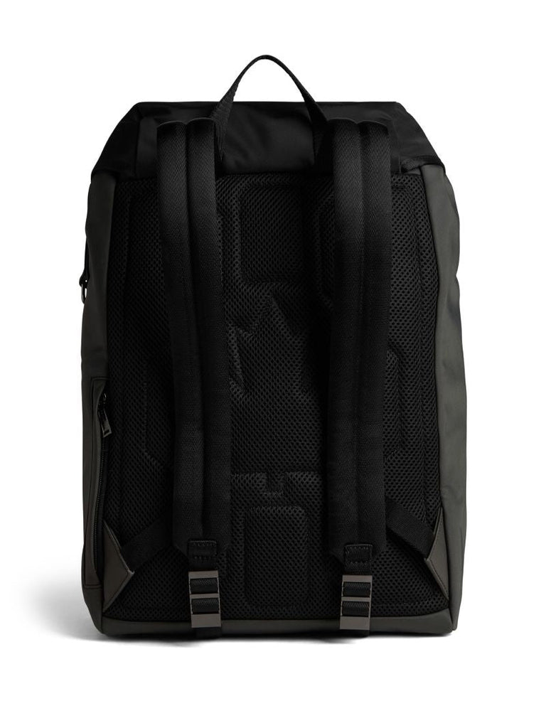 Black Urban Logo Embroidered Backpack