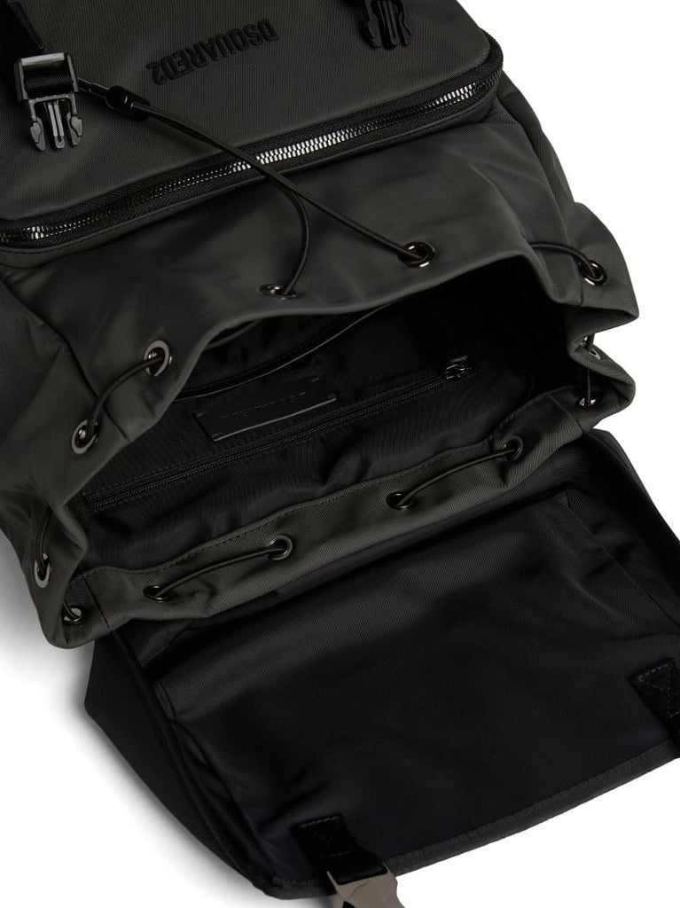 Black Urban Logo Embroidered Backpack