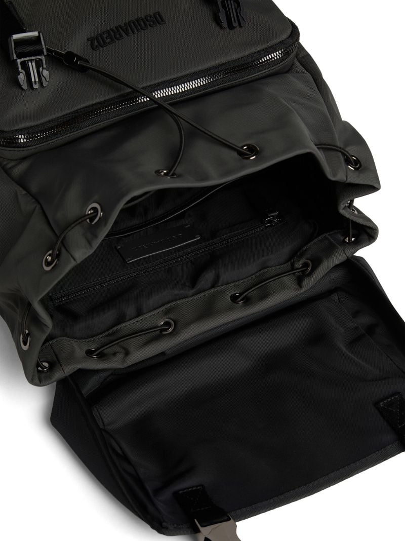 Black Urban Logo Embroidered Backpack