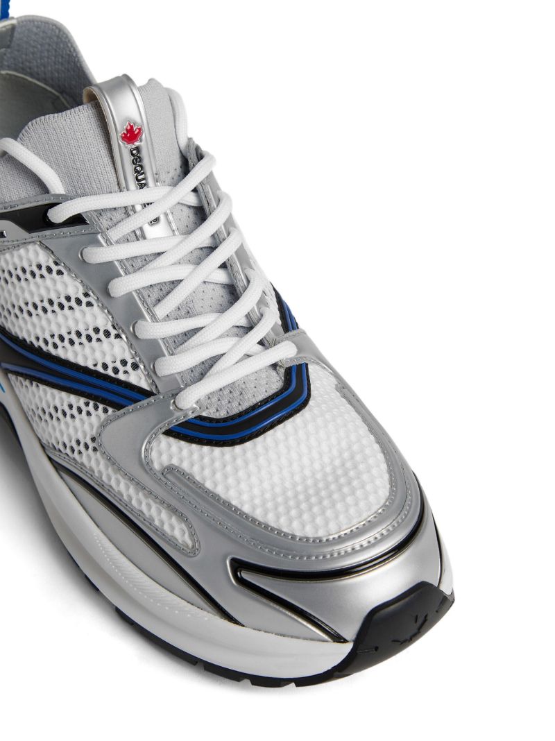 Silver Dash Panelled Sneakers