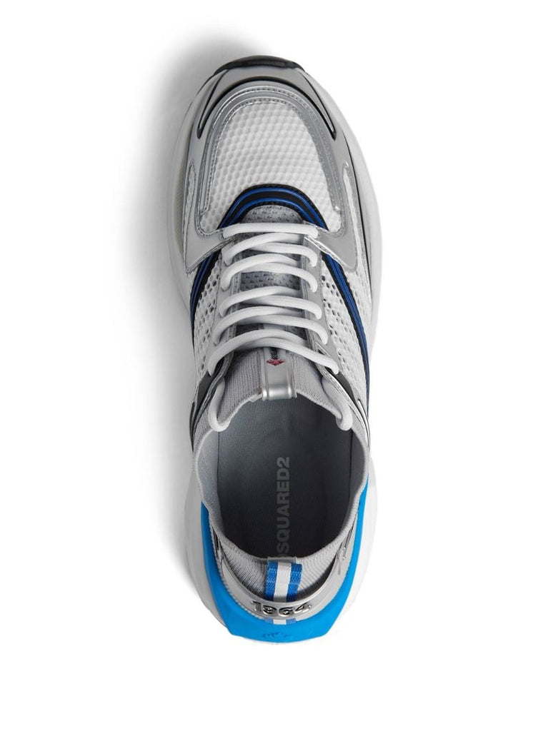 Silver Dash Panelled Sneakers