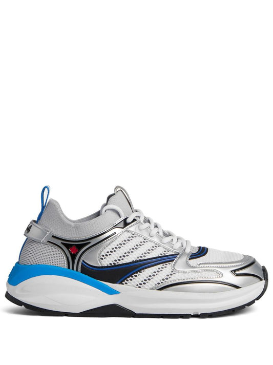 Silver Dash Panelled Sneakers