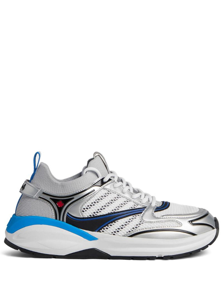 Silver Dash Panelled Sneakers