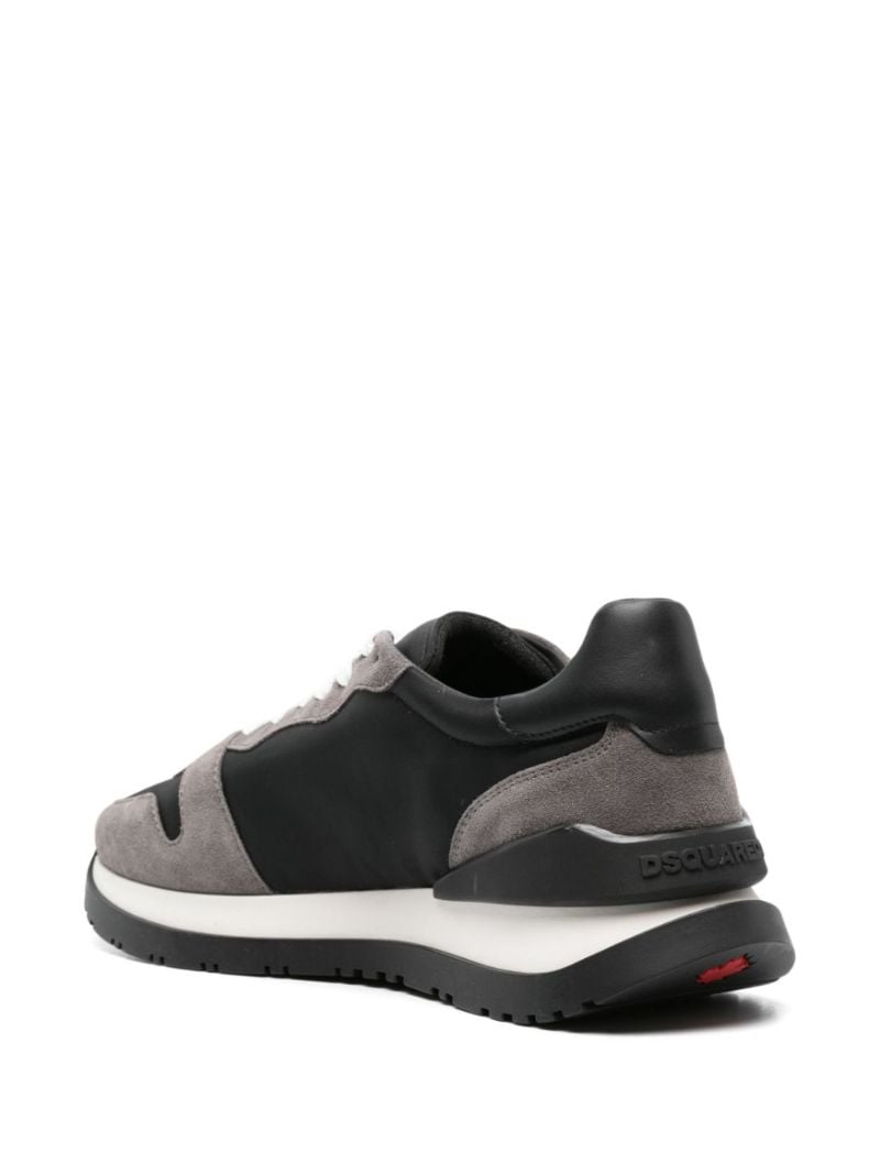 Black Icon Track Panelled Sneakers
