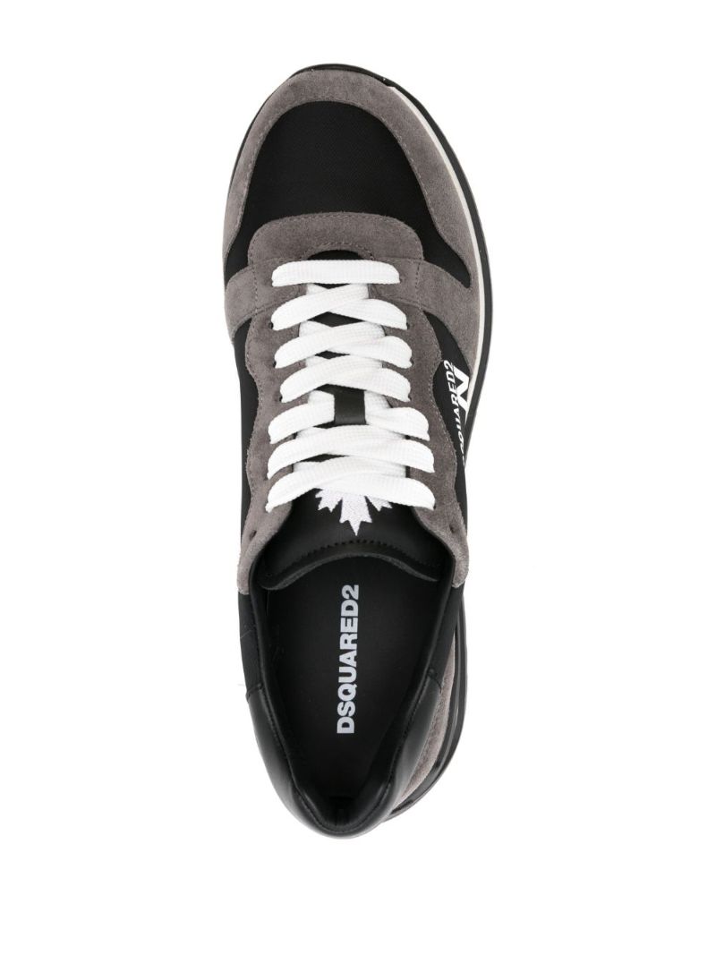 Black Icon Track Panelled Sneakers
