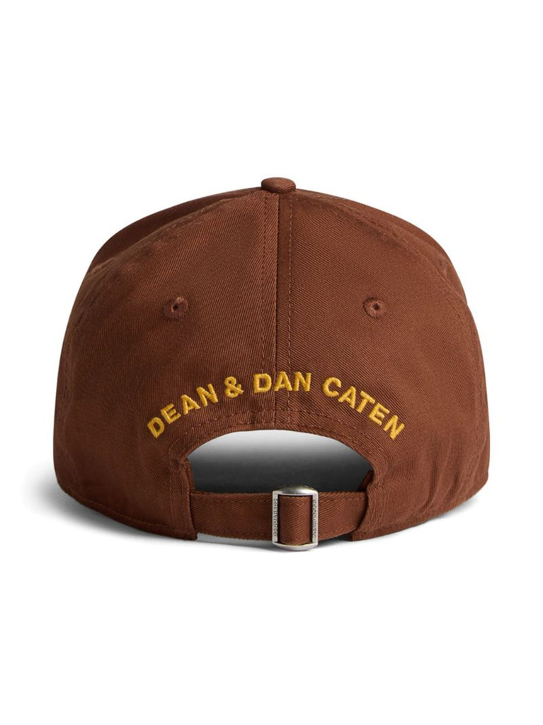 Brown Logo Applique Cotton Cap