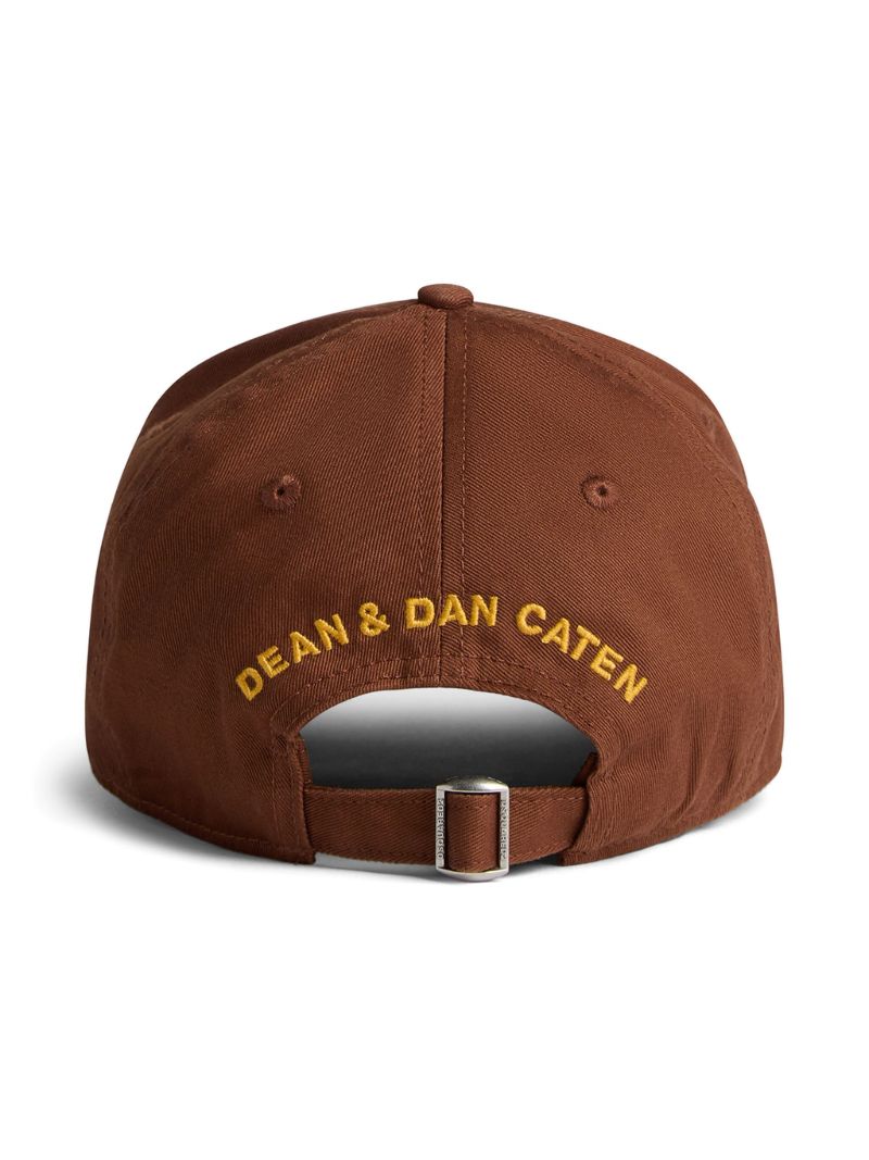 Brown Logo Applique Cotton Cap