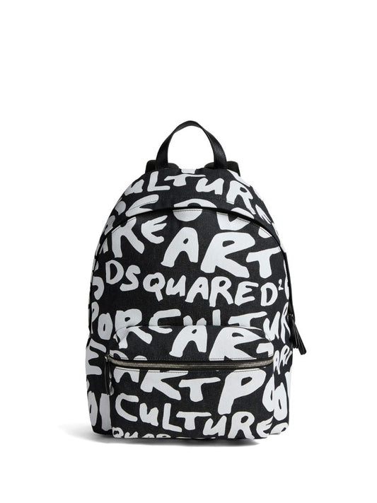 Black Logo-print Backpack