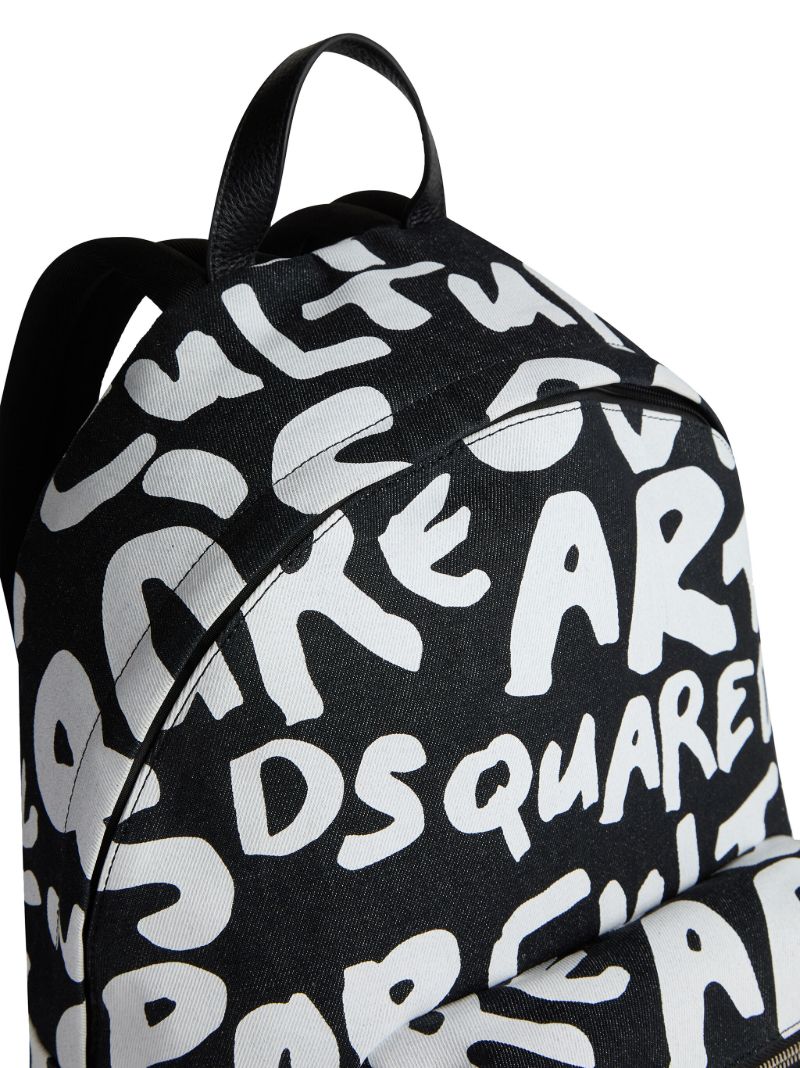 Black Logo-print Backpack