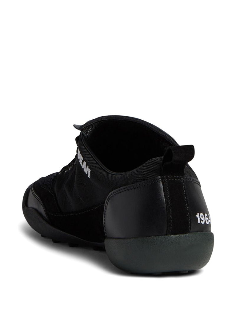 Black Maple Leaf-print Sneakers