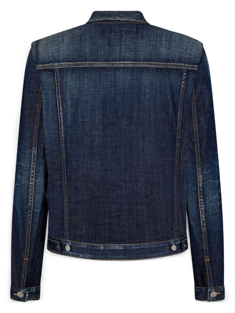 Blue Distressed Denim Jacket