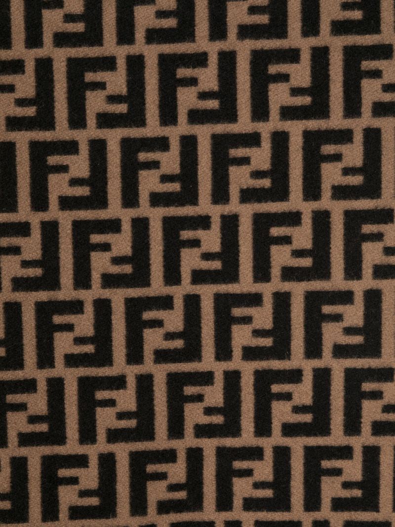 Brown Ff-jacqaurd Scarf