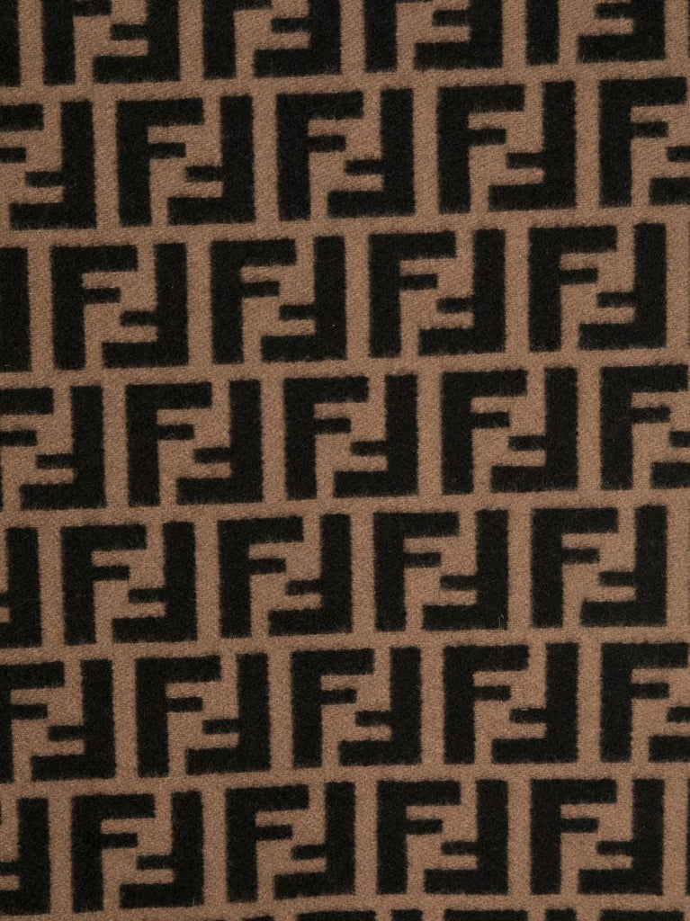 Brown Ff-jacqaurd Scarf