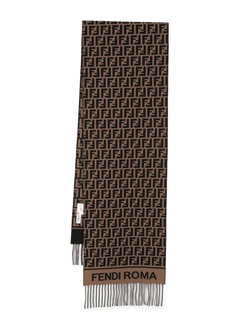 Brown Ff-jacqaurd Scarf