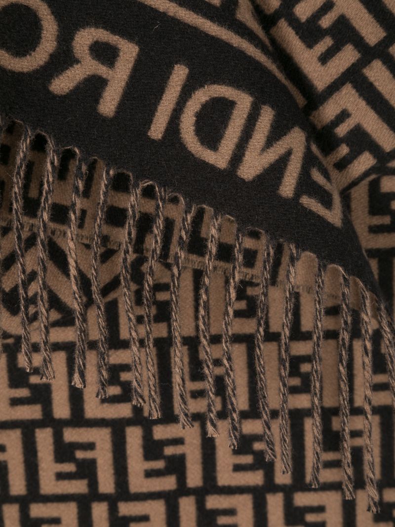 Brown Ff-jacqaurd Scarf