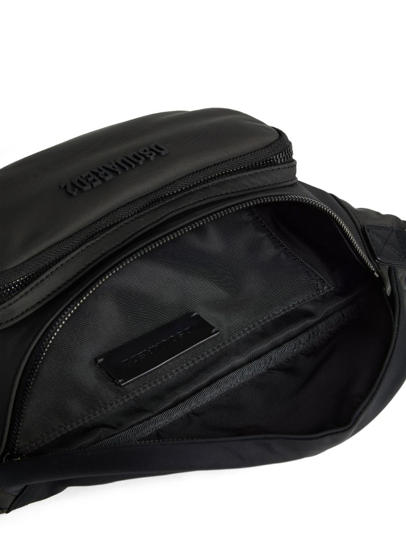Black Logo Embroidered Belt Bag