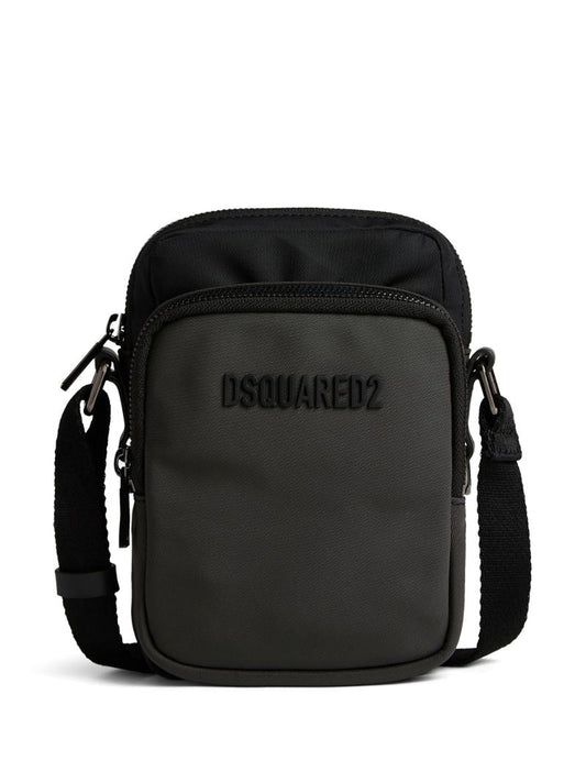 Black Logo-detail Crossbody Bag
