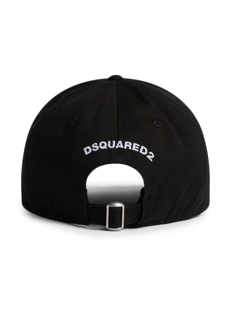 Black Bead-embellished Cotton Baseball Cap