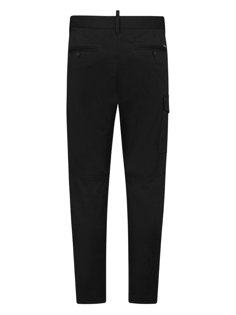 Black Skinny-cut Cargo Trousers