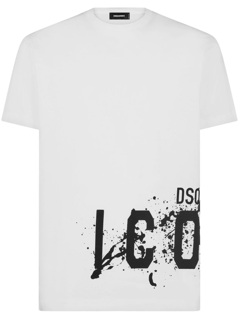 White Icon Logo-print Cotton T-shirt